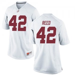 Women's Alabama Crimson Tide #42 Sam Reed White Replica NCAA College Football Jersey 2403WGVP2